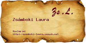 Zsámboki Laura névjegykártya